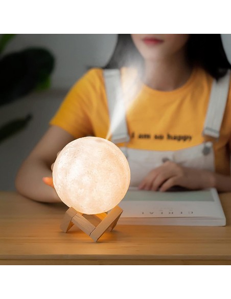 Lampada Diffusore Aromi LED RGB Luna Piena 3D