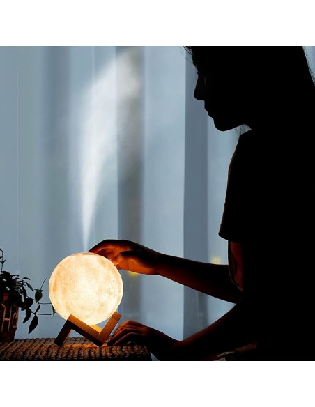 Lampada Diffusore Aromi LED RGB Luna Piena 3D