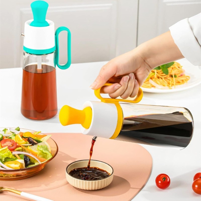 Dispenser Olio Aceto 3in1 Pennello 630ML Vetro