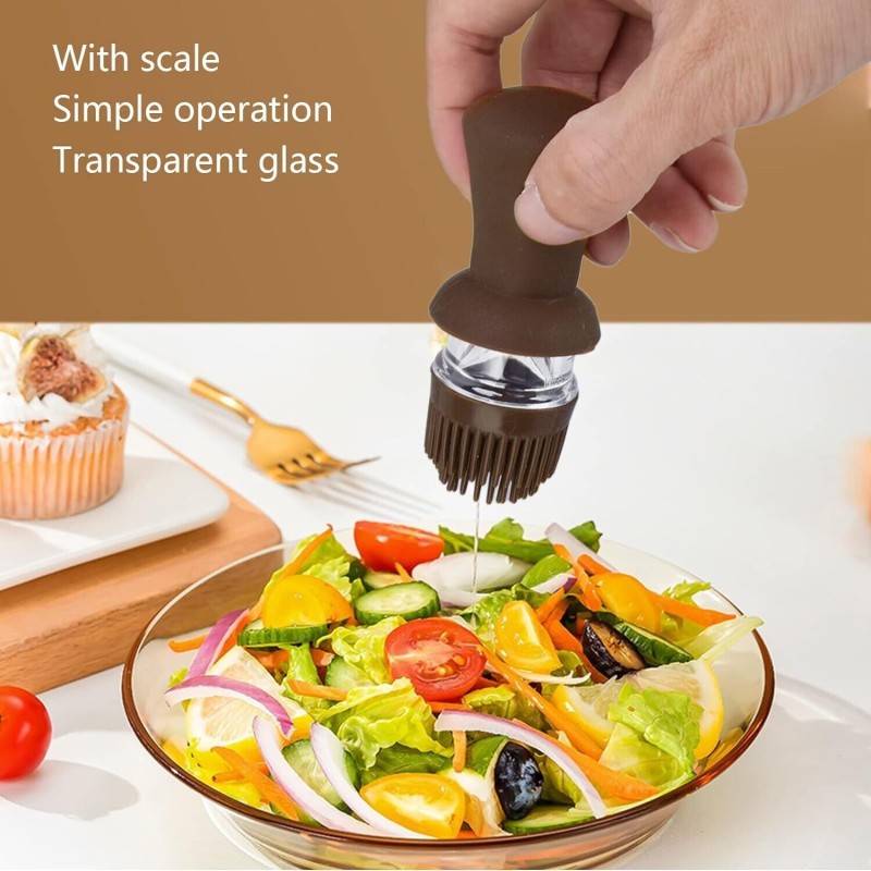 Dispenser Olio Aceto 3in1 Pennello 630ML Vetro