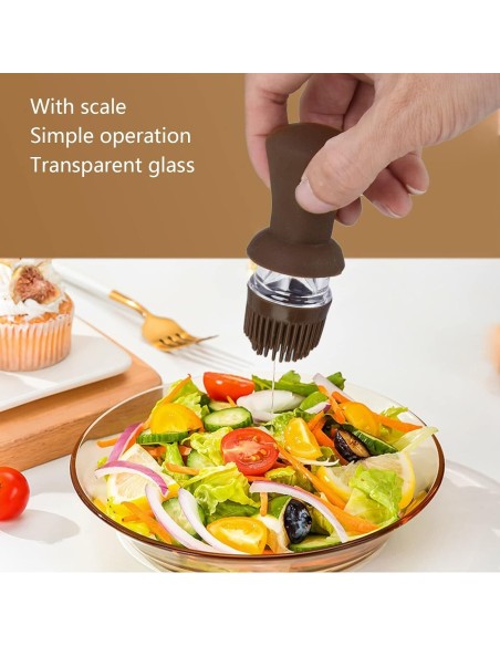 Dispenser Olio Aceto 3in1 Pennello 630ML Vetro