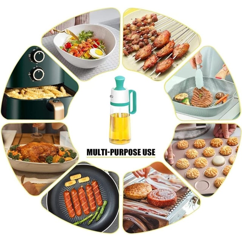 Dispenser Olio Aceto 3in1 Pennello 630ML Vetro