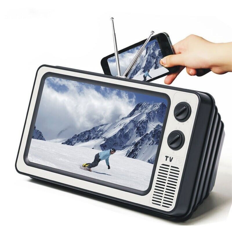Schermo Lente Ingrandimento Smartphone 3D 12" Supporto TV RETRÒ Film Video Gioco
