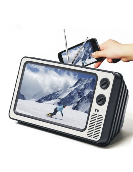 Schermo Lente Ingrandimento Smartphone 3D 12" Supporto TV RETRÒ Film Video Gioco