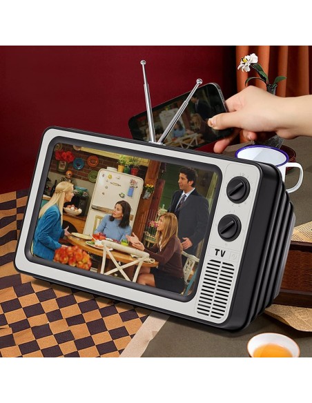 Schermo Lente Ingrandimento Smartphone 3D 12" Supporto TV RETRÒ Film Video Gioco
