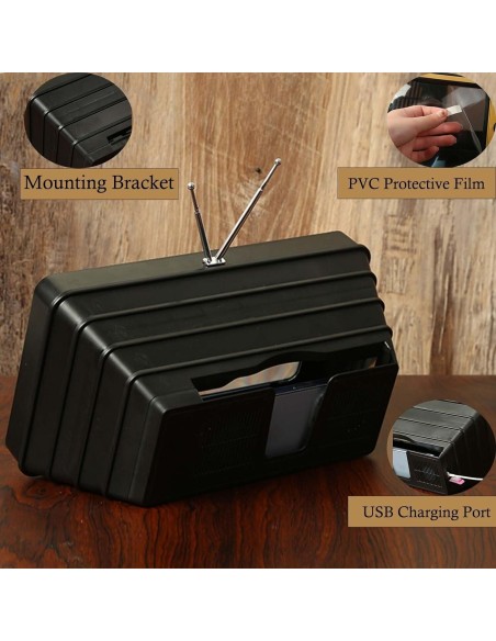 Schermo Lente Ingrandimento Smartphone 3D 12" Supporto TV RETRÒ Film Video Gioco