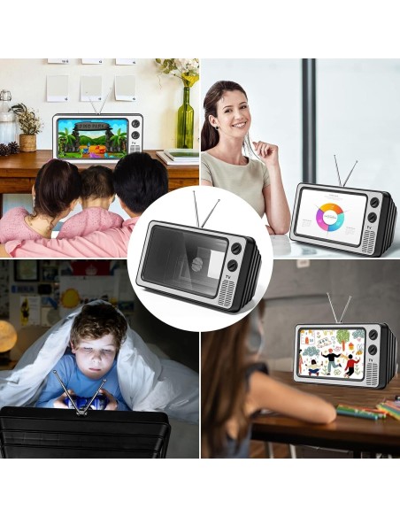 Schermo Lente Ingrandimento Smartphone 3D 12" Supporto TV RETRÒ Film Video Gioco