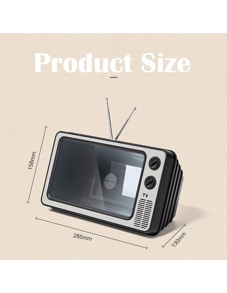 Schermo Lente Ingrandimento Smartphone 3D 12" Supporto TV RETRÒ Film Video Gioco