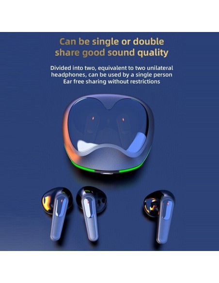 Auricolari Bluetooth PRO60 Cuffie Wireless 5.1 LED Ricaricabili Senza Fili Phone