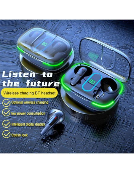 Auricolari Bluetooth PRO70 Cuffie Wireless 5.3 LED Ricaricabili Senza Fili Phone