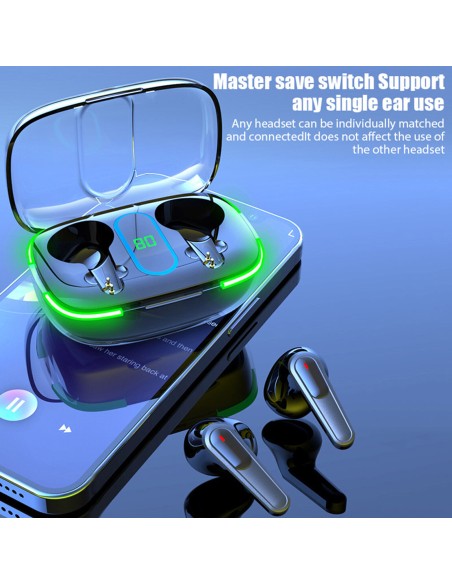 Auricolari Bluetooth PRO70 Cuffie Wireless 5.3 LED Ricaricabili Senza Fili Phone