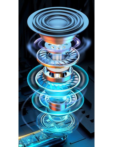 Auricolari Bluetooth PRO70 Cuffie Wireless 5.3 LED Ricaricabili Senza Fili Phone