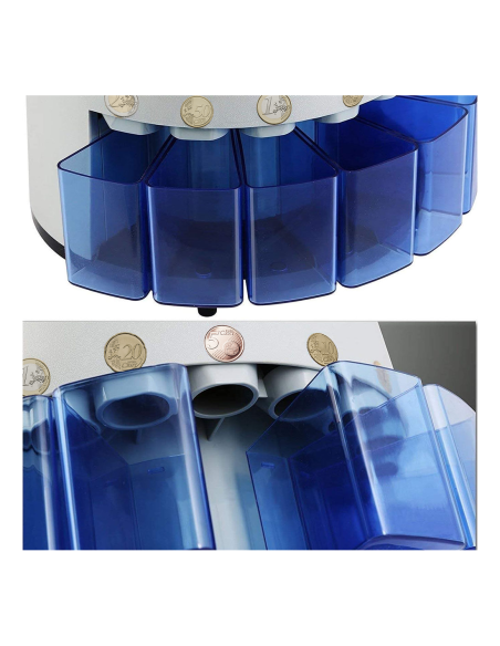 Contamonete Elettronico Automatico 806681 Capacità 500 Monete 8 Scomparti