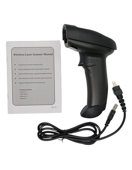 Lettore scanner di codici a barre QR WIRELESS