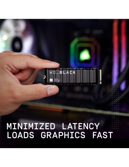 WD SSD Interno NVME4.0 1TB SN850X WD-BLACK 7300-6300MB/S + DISSIPATORE