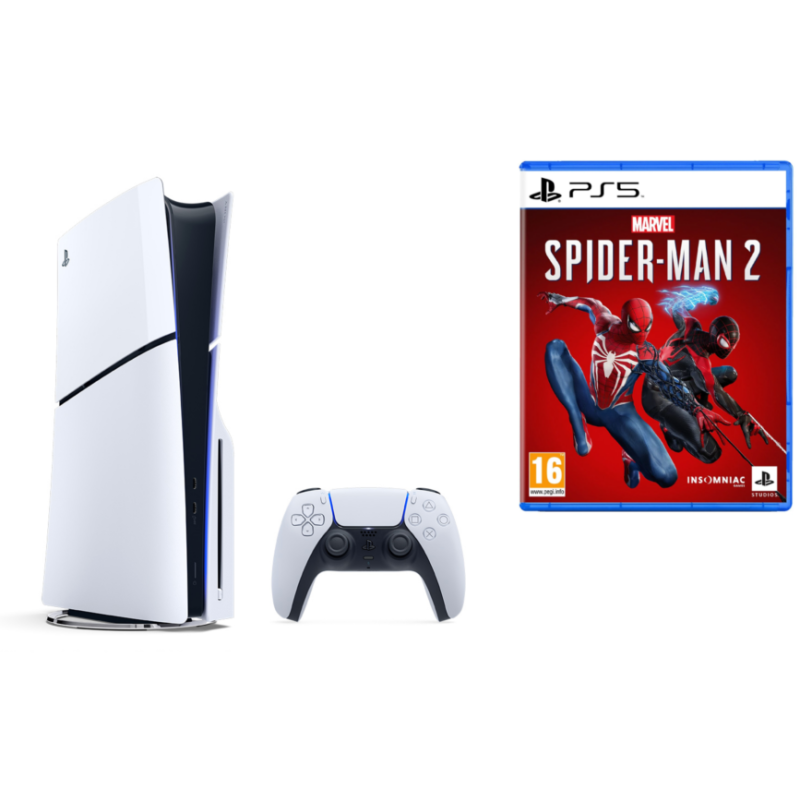 Boundle PS5 Console Slim Disco 1TB + Marvel's Spider-Man 2