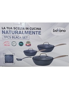 Set da 7 pezzi Padelle Bavaria Nero antiaderenti 2