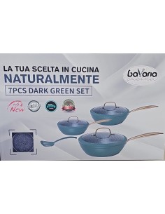 Set da 7 pezzi Padelle Bavaria Verde Scuro antiaderenti 2