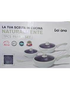 Set da 7 pezzi Padelle Bavaria Panna antiaderenti 2