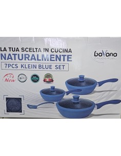 Set da 7 pezzi Padelle Bavaria colore Blu antiaderenti 2