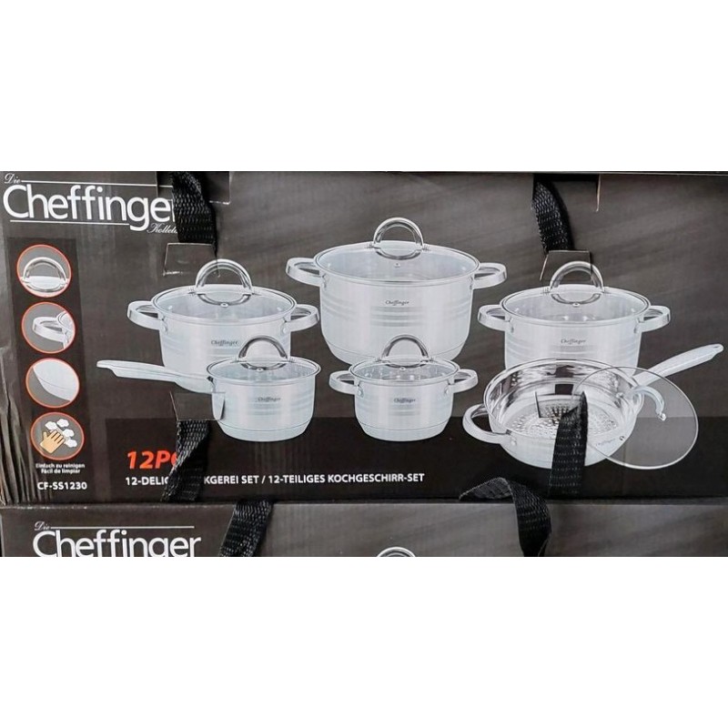 Set 12 pezzi Batteria pentole Cheffinger...