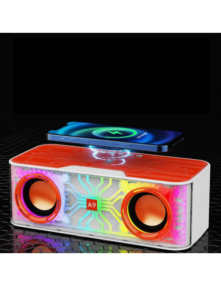 Cassa Caricabatterie Cellulare Wireless LED A9 Pro