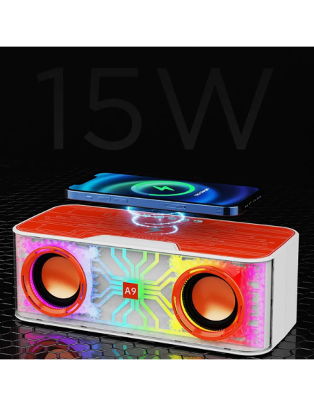 Cassa Caricabatterie Cellulare Wireless LED A9 Pro