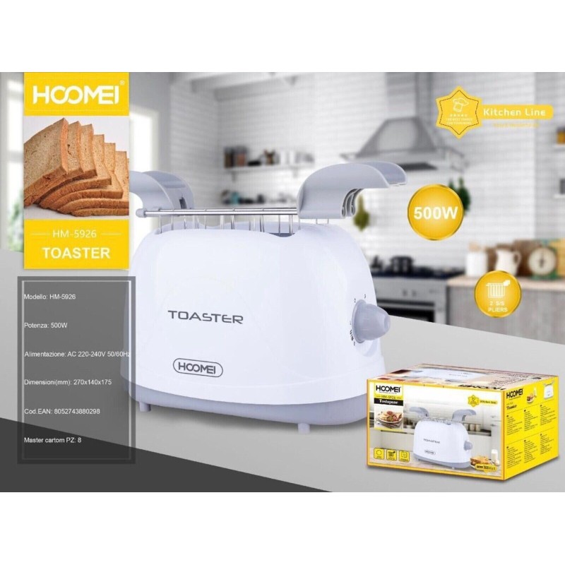 Tostapane Classico Tosta Fette Pane 2 Pinze...