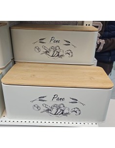 Portapane Grande Legno e Alluminio design moderno 2