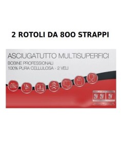 2 Rotoloni di Carta bobina PROFESSIONALE A 800 strappi... 2