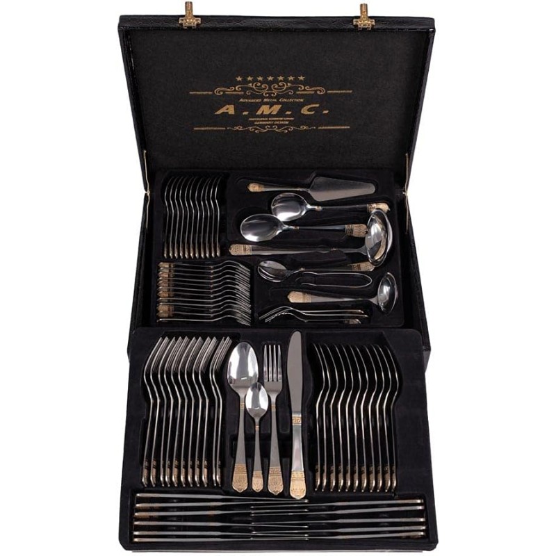 A.M.C Set di posate ed accessori per 12 persone...