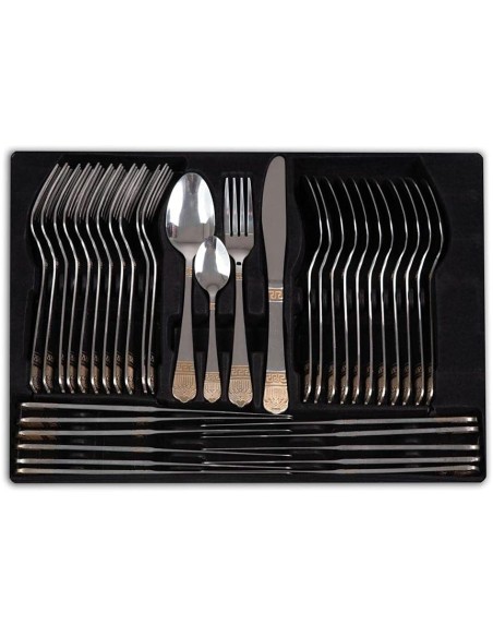 A.M.C Set di posate ed accessori per 12 persone realizzati in acciaio inox 18/10