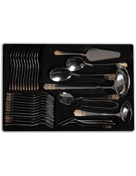 A.M.C Set di posate ed accessori per 12 persone realizzati in acciaio inox 18/10