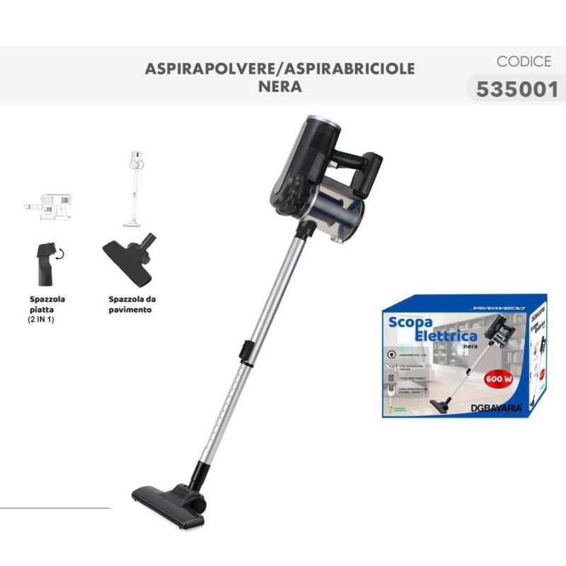 Aspirapolvere aspirabriciole Nera DGBavaria 600W