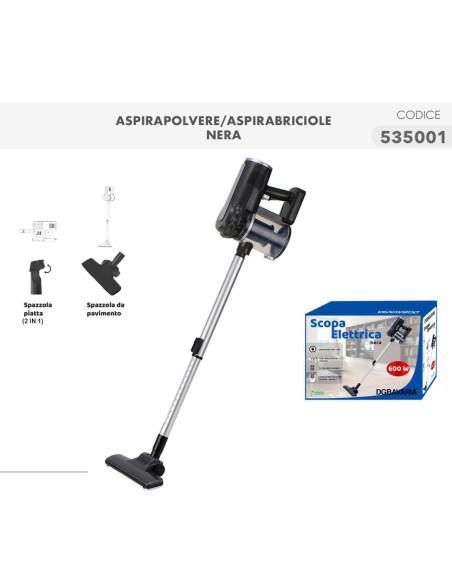 Aspirapolvere aspirabriciole Nera DGBavaria 600W