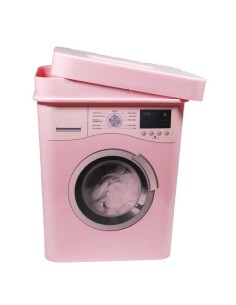 Contenitore cesto Biancheria Rosa a forma di Lavatrice 2