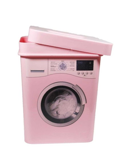 Contenitore cesto Biancheria Rosa a forma di Lavatrice