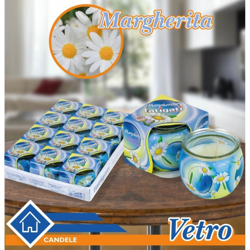 Candela Profumata Margherita in Vetro