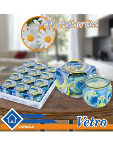 Candela Profumata Margherita in Vetro