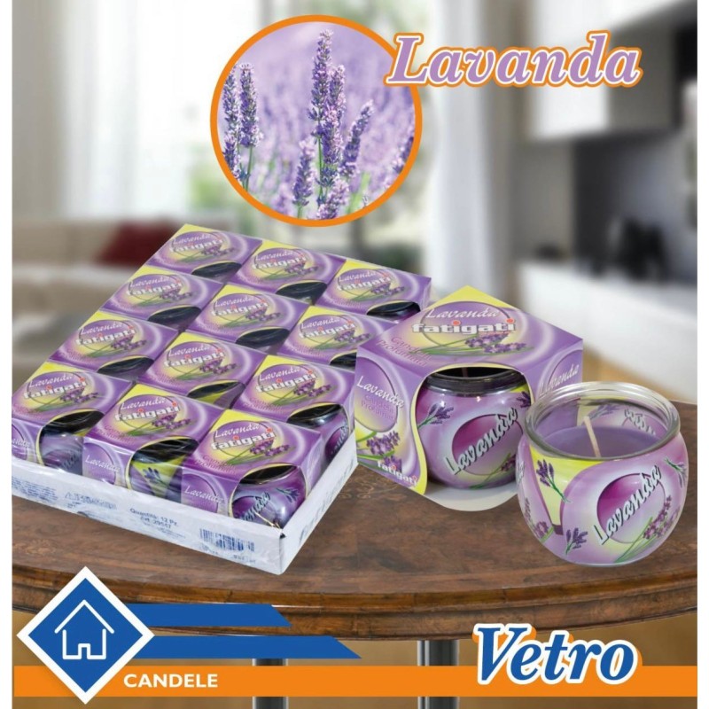 Candela Profumata Lavanda in Vetro