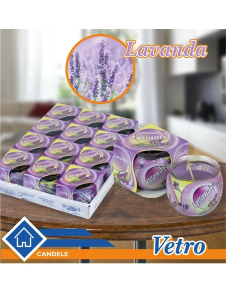 Candela Profumata Lavanda in Vetro