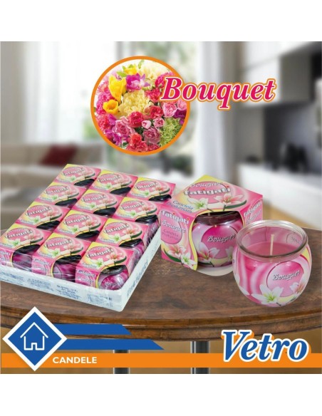 Candela Profumata Bouquet in Vetro