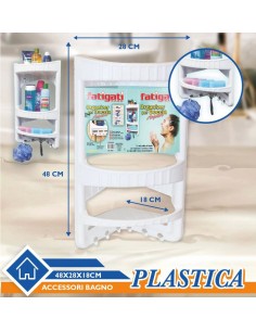Organizer per doccia 48x28x18cm Fatigati