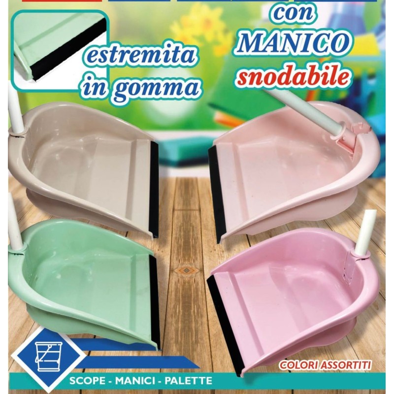 Paletta con manico snodabile , estremità in gomma