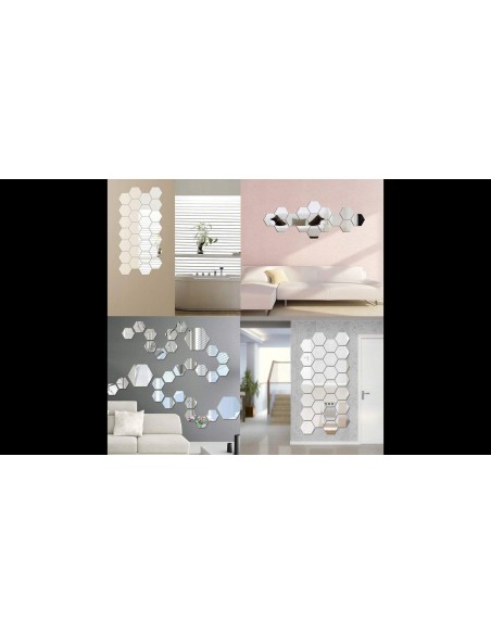 Specchio decorativo esagono 8pz
