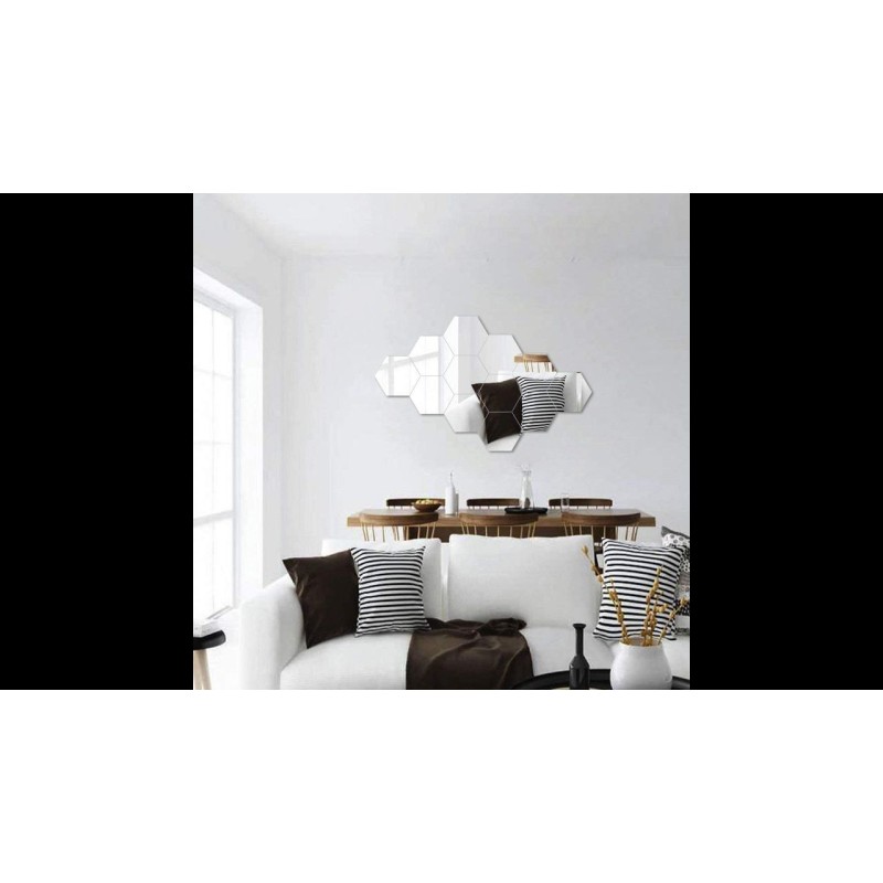 Specchio decorativo esagono 8pz