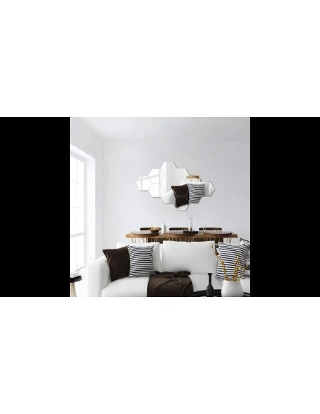 Specchio decorativo esagono 8pz