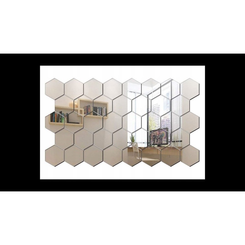 Specchio decorativo esagono 8pz