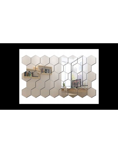 Specchio decorativo esagono 8pz