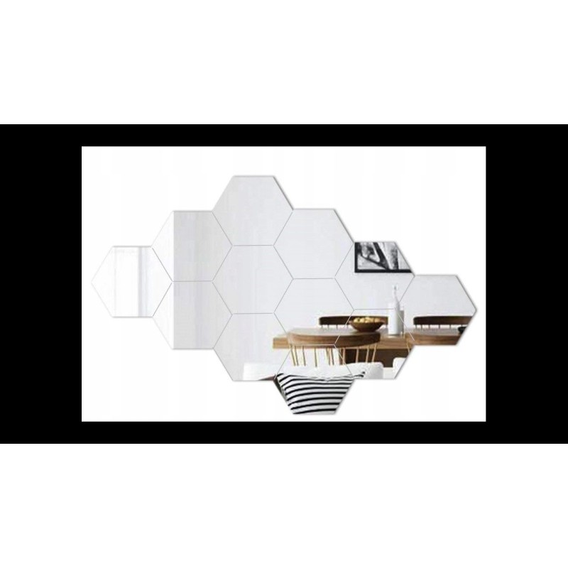 Specchio decorativo esagono 8pz